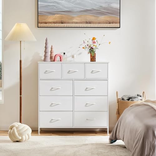image for DUMOS Dresser for Bedroom, Storage Organizer with 9 Drawers, Chest of 