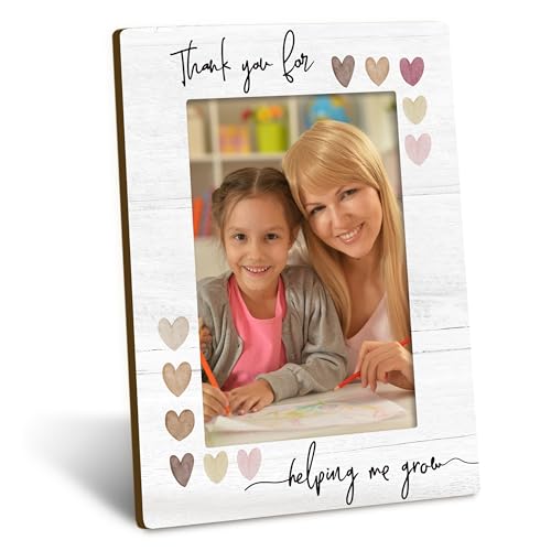 DUXMNAMG Thank You Teacher Gifts 4x6 Picture Frame, Teacher Appreciation