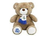 CYPBRANDS - Real Madrid, Osito De Peluche Con Bufanda 32 Cm, Color Beige, Peluche Suave Y Achuchable, Regalo Para Niños Y Fans, Producto Oficial