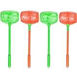 TSYAN 4 Pack Fishing Net Bug Net Catching Crab Insect Nets Beach Toys Floating Bait Butterflies Colorful Nets for Kids Outdoor Playing 16-Orange,Green