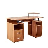 Stilvolles und modernes Design: Der Computertisch bietet dieses atemberaubende Produkt mit einem modernen und stilvollen Design. Es ist exquisit verarbeitet mit einfachen und glatten Linien, auch der unordentliche, minimalistische Look wird Ihr Zuhause attraktiver und anmutiger machen.