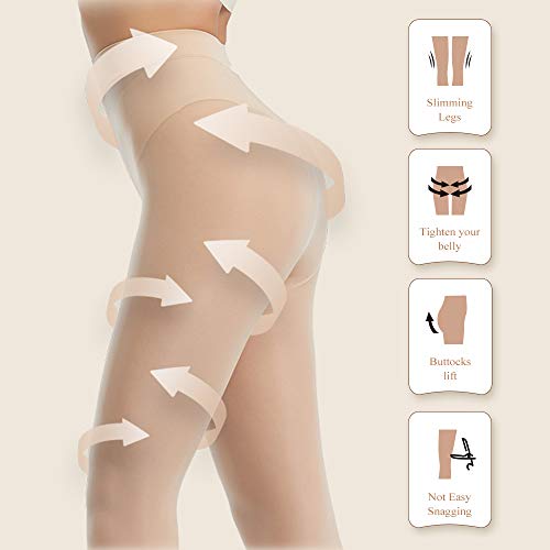 Semi Opaque Microfiber Tights, 2Pack Durable Solid Color Stockings, Footed Pantyhose for Women, Girls4