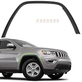 JOLONG Front Right 2017-2021 Textured Black Fender Flares For Jeep Grand Cherokee Passenger Side Wheel Arch Trim Molding 5XT68RXFAC CH1291118