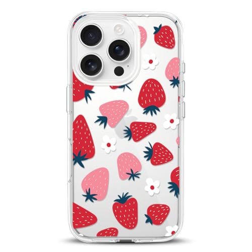 Coque iPhone 16 Pro antichoc transparente motif floral 6,3 po