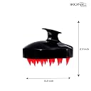Ikonic Basics- Scalp Massager Shampoo Brush – IKB -701C (Black) with Silicone Bristles, Relieves Stress and Boost Blood Circulation gallery image