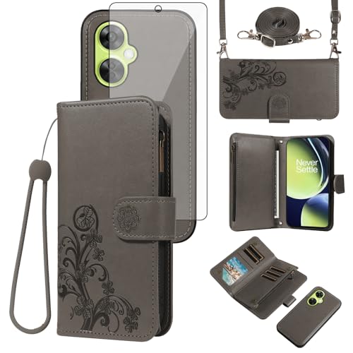 Coque OnePlus Nord N30 5G Asuwish avec portefeuille détachable et verre trempé