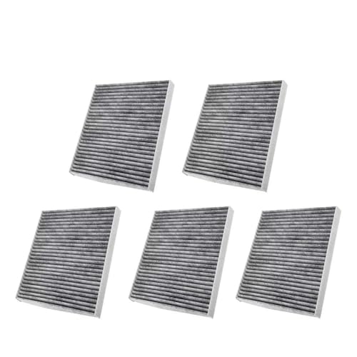 Filtro de aire de habitáculo para Honda Fit 2009-2020, fibra de carbono, pack de 5 unidades