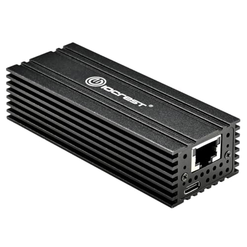 USB 4.0 Type-C 10G Ethernet Adapter, for High-Speed Network Connections, RJ45 Port Supports 10Gb/s, 5Gb/s, 2.5Gb/s, 1Gb/s and 100Mb/s Base-T