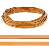 MAYJOYDIY 65 M Orange Kunststoff Gewebtes Rattan Reparaturmaterial 8mm Flaches Rattan Webmaterial Synthetisches Korbgeflecht Material Für DIY Möbel, Garten, Stühle, Tisch, Aufbewahrungskorb
