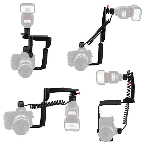 Easy Hood Rotating Flash Bracket Mount and 1.6ft TTL Off Camera Speedlite Cord for Sony A9 II A7R IV A7 A7S A7III A7RII A7RIII A7SII A6600 A6500 A6400 Camera with Multi Interface MI Shoe - Thumbnail 2