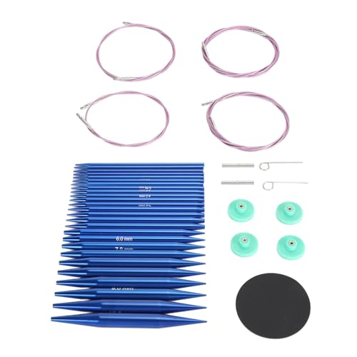 Knitting Needles Set, Interchangeable Circular Needle Set Detachable Multifunctional Knitting Kits for Socks Hats Sweaters