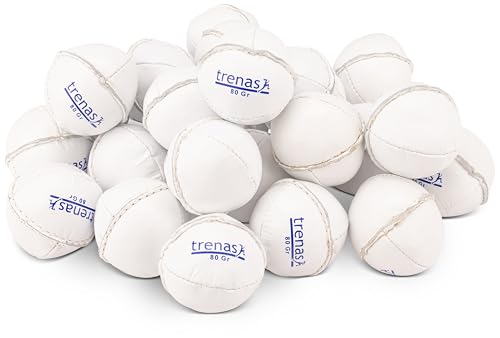 Schlagball en Cuir HAEST 80 g Blanc Balle de Lancer Athlétisme