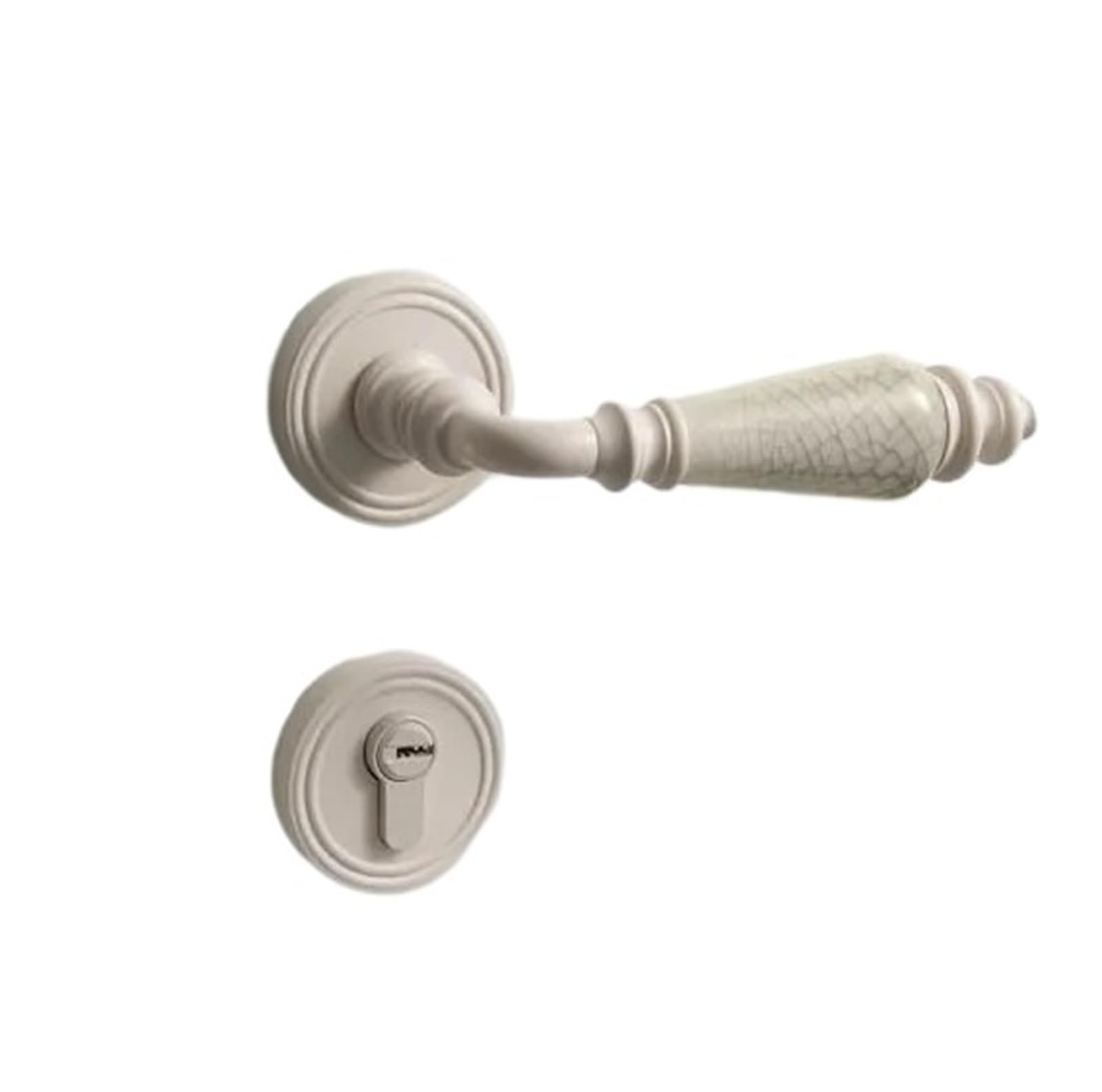 BSAXITHZB Silent Door Lock Handle Bedroom(White-Magnetic Lock)