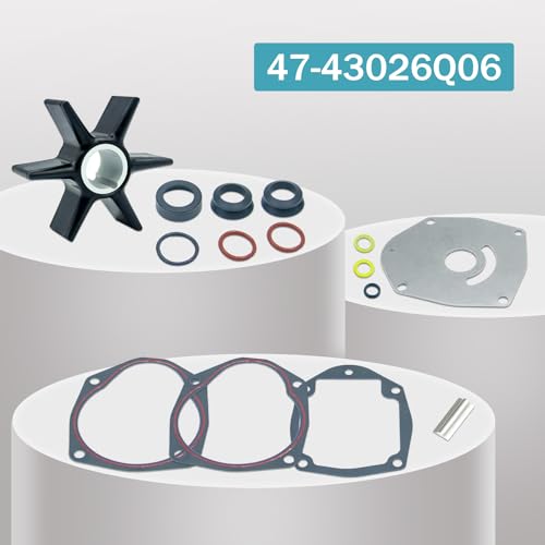 Image of Outboard Water Pump Repair Kits, Compatible with Mariner Mercruiser Alpha One Gen 2 47-43026Q06 40-250 HP Water Pump Repair Kit Outboard Impeller Sierra 18-3214 47-43026T11 47-8M0100526