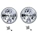 Octane Lighting 7" Diamond Crystal Clear H4 Conversion Headlight Halogen Headlamp Light Bulb 60/55W Pair