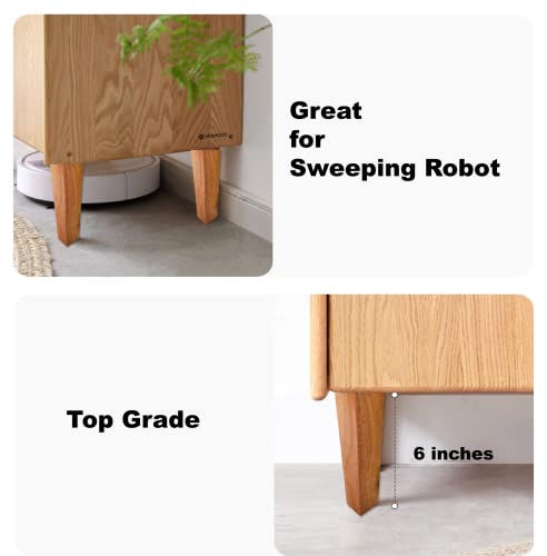 Kocent 4Pcs Sofa Legs | 6 Inch Vintage Couch Hardware Accessaries | Great Wooden Furniture Replacement Legs For Armchair Recliner Coffee Table | Dresser | Bed,Brown (Wooden Square 6 In) #TOP4