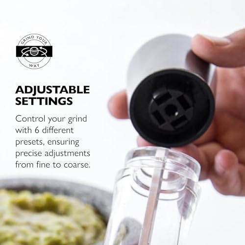 Image of COLE & MASON Derwent Pepper Grinder - Gunmetal Mill Includes Gourmet Precision Mechanism and Premium Peppercorns