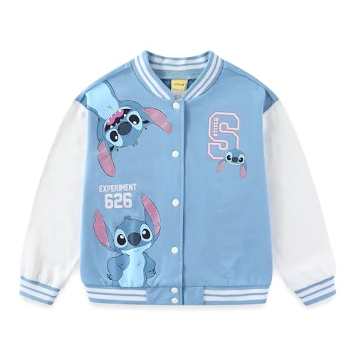 Image of Disney Lilo & Stitch Girls Letterman Varsity Bomber Jacket for Big Kids