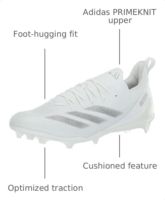 Image of adidas Men's Adizero Ghost, White /Silver Metallic /White, 13.5