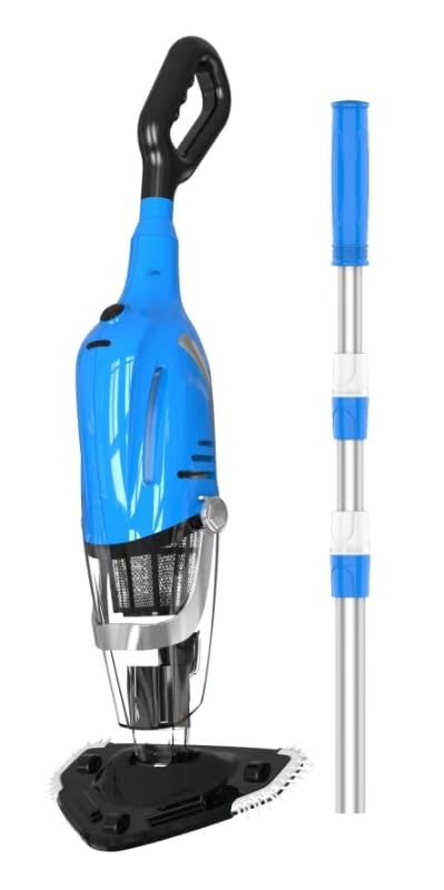 PoolyPoly 2025 Nueva Aspiradora de Piscina con Batería, Limpiafondos Manual para Piscina, Autonomía 80 Minutos, Aspiradora Eléctrica para Piscina, SPA, Azul