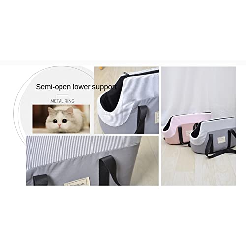 Pet Carrier Bags, 18X10 inch Striped Pet Travel Carrier Portable Breathable Removable Washable Pet Travel Handbag Semi-Enclosed Pet Carrier Shoulder Bag Pet Carrier Bags, 18X10 inch Striped Pet Travel Carrier Portable Breathable Removable Washable Pet Travel Handbag Semi-Enclosed Pet Carrier Shoulder Bag