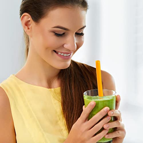 50 Pcs Jumbo Smoothie Straws, Colorful Disposable Plastic Milkshake Straw (0.43" Diameter And 8.2" Long) #TOP5