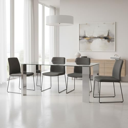 Yellowshop | Tavolo Rettangolare da Pranzo in Vetro temperato 12mm