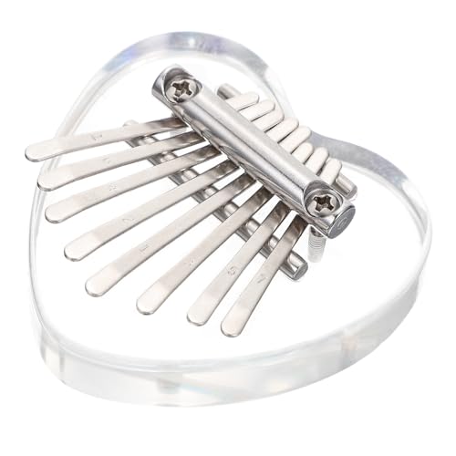 BESTonZON 8-tone Acrylic Mini Kalimba Solid Thumb Piano for Boys and Girls Beginner Finger Piano Music Plaything