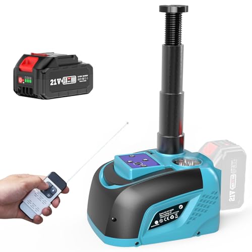 Seesii Electric Car Jack Battery-Powered, 5Ton 21V Cordless Car Hydraulic Jack with 4.0Ah Battery & Remote Control, Portable Emergency Tire Change Tool for SUV Sedan Vehicle MPV Pickup Truck Repair