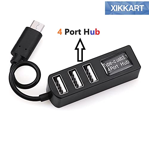 Image of XIKKART USB 3.0 Hub, 4 Ports, Pocket Sized, Plug & Play, USB 3.1 Adapter for PC Apple MacBook