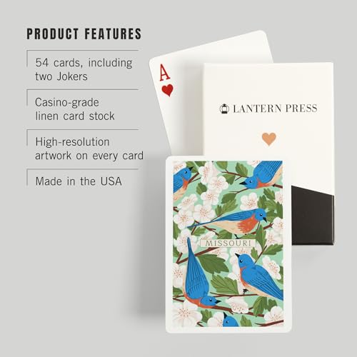 Baraja de cartas estilo poker Missouri, 52 cartas miniatura 3