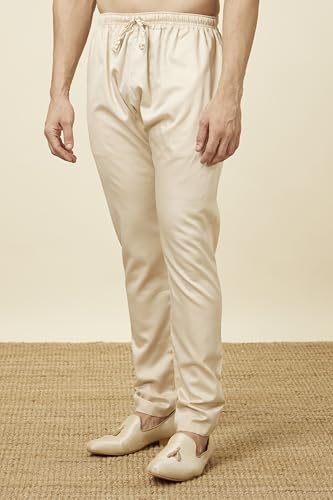 Image of Manyavar Men's Solid Pencil Cut Pyjama (1pc)