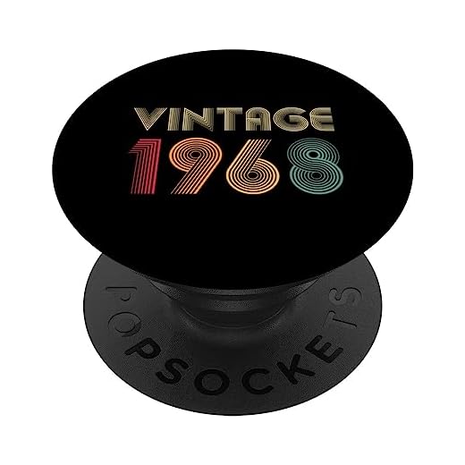 Regalo de 55 cumpleaños 55 años hombres mujeres retro vintage 1968 PopSockets PopGrip Intercambiable