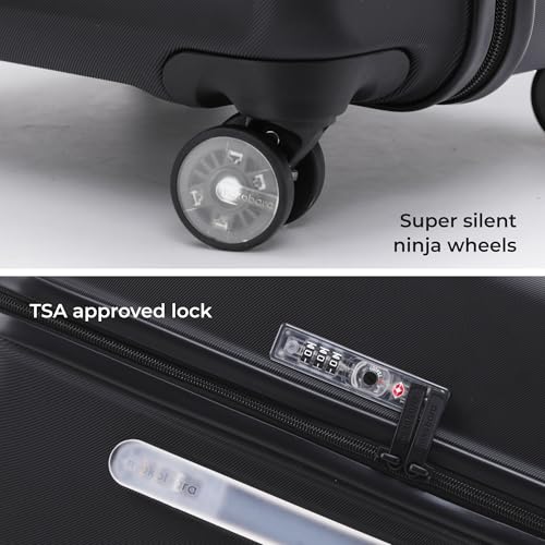 Image of Mokobara The Aisle Trunk Cabin Luggage | 40L Capacity |Polycarbonate Shell & YKK Zippers | TSA-Approved Lock & Super Silent Ninja Wheels |Ideal for Short Trips | Black | Money Moves