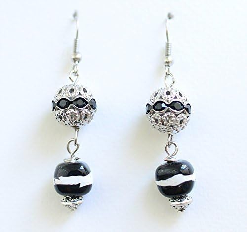 KAZURI EARRINGS - Black & White