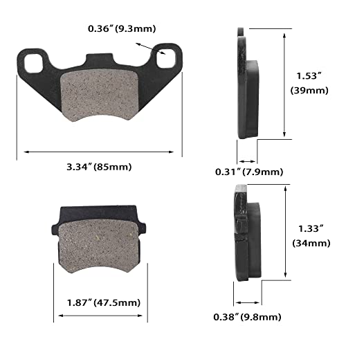 Watoday Disc Brake Pads Compatible With 50Cc 70Cc 90 Cc 110 Cc 125Cc Taotao Sunl Jcl Coolster Kandi Supermach Tank Kandi Kinroad Bv Powersports Dongfang Atvs Go Karts Quad 4 Wheeler 2 Pair #TOP1