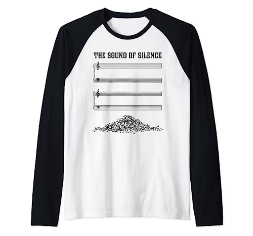 The Sound Of Silence Cadeau musical drôle Manche Raglan
