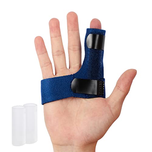 Promifun Finger Braces, Trigger Finger Splints With 2 Pairs Of Gel Finger Cots For Straightening,Mallet Finger And Broken Finger ,Finger Straighteners Provide Support To Finger And Relieve Pain #TOP25