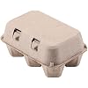 Half Dozen Vintage Egg Cartons 25 Pack, Blank Natural Pulp 6 Count Carton for Chicken Eggs Reusable, Storage Tray Strong for Holds Up to Six 6 Egg Cardboard Paper Holder Container for Refrigerator