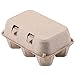 Half Dozen Vintage Egg Cartons 25 Pack, Blank Natural Pulp 6 Count Carton for Chicken Eggs Reusable, Storage Tray Strong for Holds Up to Six 6 Egg Cardboard Paper Holder Container for Refrigerator