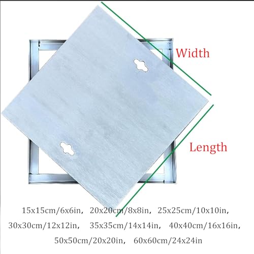 Couvercle de regard acier inoxydable 30x30 encastrable avec évacuation
