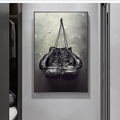 Carteles de guantes de boxeo e impresión en lienzo para imágenes de salón 2