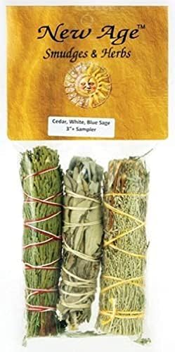 Blue Sage Smudge Incense - 4 Bundle Pack (1 Piece) By NessaStores, Made In USA