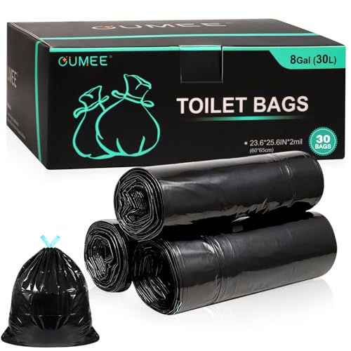 30 Pack Camping Toilet Bags, 8 Gallon Portable Toilet Bags