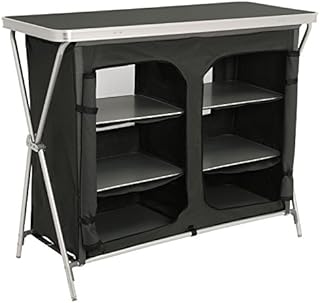 CampFeuer - Campingschrank, Campingküche mit Aluminiumgestell, ca. (L) 110 cm x (B) 47 cm x (H) 90 cm