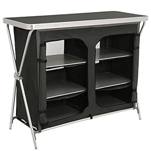 CampFeuer – Campingschrank, Campingküche mit Aluminiumgestell, ca. (L) 110 cm x (B) 47 cm x (H) 90 cm
