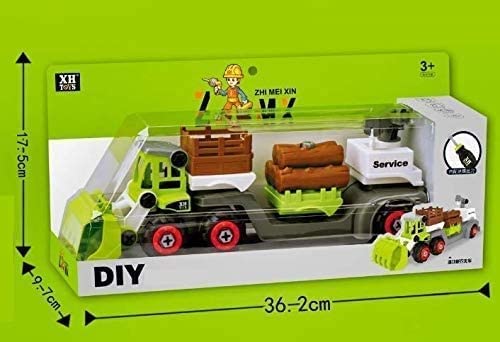 Image of DIY Plastic Toy Vehicles | Assembly Farm Truck Construction Set, Building Vehicle Play with Screwdriver, for 3+ Year Old Boys, Kids, Girls (Multicolor)