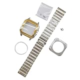 ROUREOX 38mm Cassa Orologio Quadrata Dettaglio Vite Bracciale Acciaio Inox Vetro Minerale Movimento NH35 NH36 Kit Modding per Cartier Santos-1 38MM
