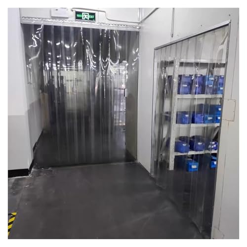 Qulamrdk Cortina Lamas PVC Transparente, Cortina Congelador PVC Cortinas Paneles Adecuado para El Corredor Dormitorio Balcón, Fácil de Ingresar y Salir(150x200cm/59.05x78.74in)