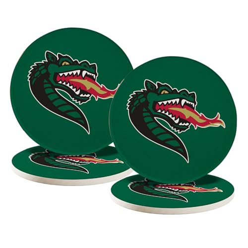 Desert Cactus University of Alabama at Birmingham Circle Ceramic Coasters 4 Pack Blazers UAB Absorbent Drink Coasters with Cork Backing (Design A)